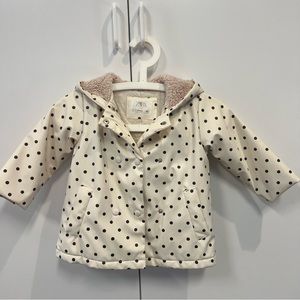ZARA Polka Dot Raincoat, Girls 2-3T, Waterproof Kids Jacket, Perfect Condition